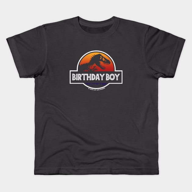 Jurassic Park Birthday boy. Birthday party gifts. Officially licensed merch. Perfect present for mom mother dad father friend him or her Kids T-Shirt by SerenityByAlex